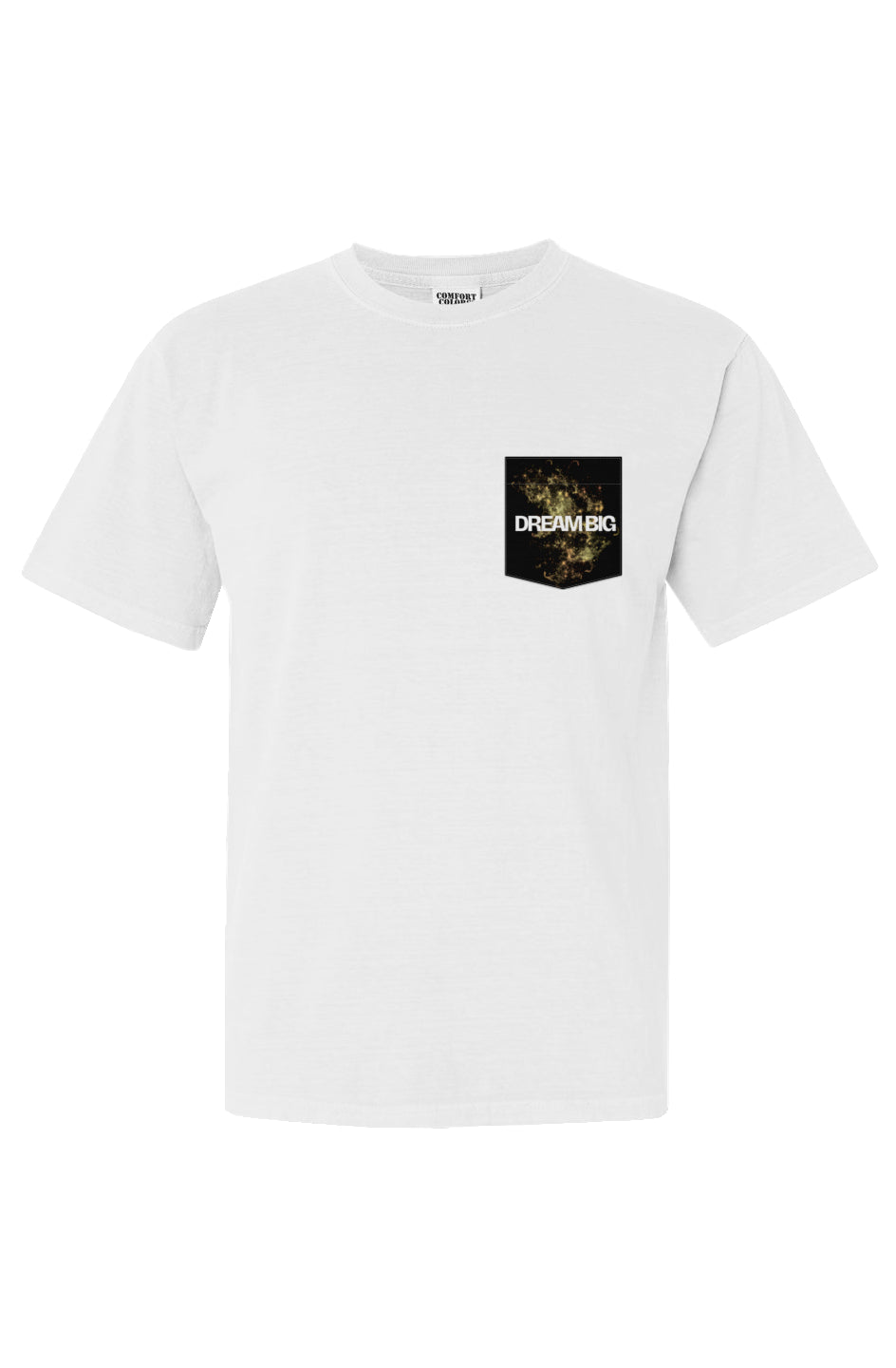 Dream Big Pocket Tee Heavyweight T Shirt (Black Galaxy)